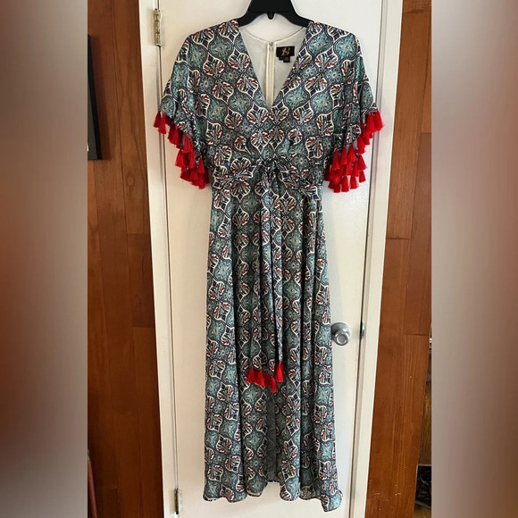 Anthropologie Sachin & Babi Tasseled Maxi Dress - Picture 2 of 7